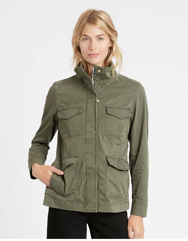 High collar quilted jacket - 3