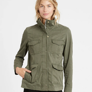 High collar quilted jacket 8